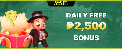 Daily Free 2,500 Bonus promotional banner for OKPlay Casino